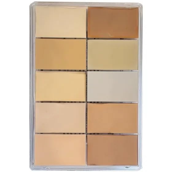 MAQPRO 10 Color Cream Makeup Palette | Foundation (VERY FAIR), Professional Foundation, Blendable Cream Formula, 10 Pan