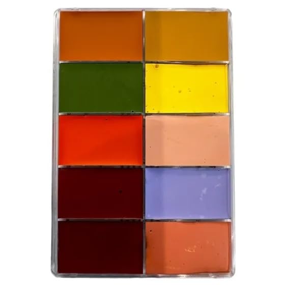 MAQPRO 10 Color Cream Makeup Palette | Tattoo Correctors, Professional Tattoo Correctors Palette, Blendable Cream Formula, 10 Pan