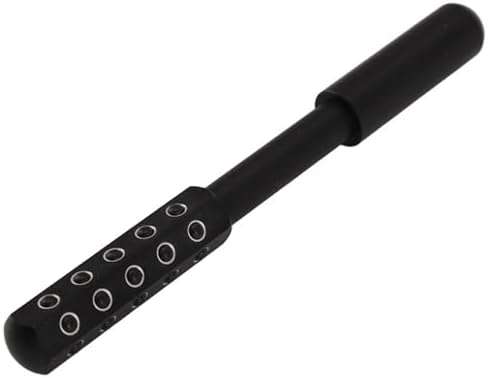 30-Stone Facial Roller - Cooling Face & Neck Massager Tool for Skin Rejuvenation | 360° Contouring with Germanium Stones & Aircraft Aluminum | Portable 7.6" Beauty Roller - Black