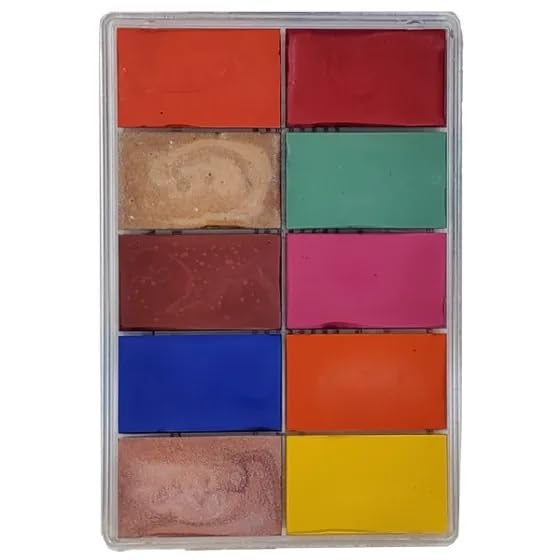 MAQPRO 10 Color Cream Makeup Palette | Creativity Colors, Professional Makeup Palette, Blendable Cream Formula, 10 Pan