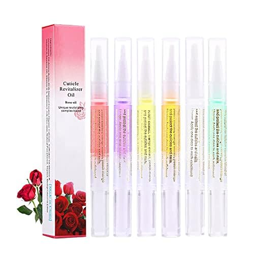 6Pcs Nail Cuticle Oils Nail Nutrition Oil Pen Nail Nourishment Pens 6 Smell Cuticle Revitalizer for Agnail Nourish Skin Nail Care (6pcs)