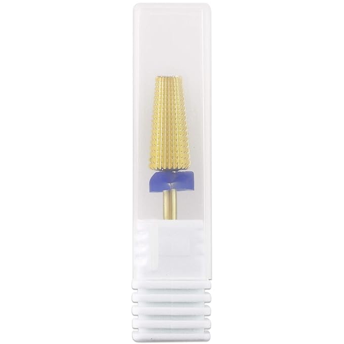 PANA 3/32" Shank 5-in-1 Nail Carbide Bit - (Triple Coarse - Medium Grit, Gold) - Two Way Rotate use for Both Left and Right Handed Fast Remove Acrylic or Hard Gel