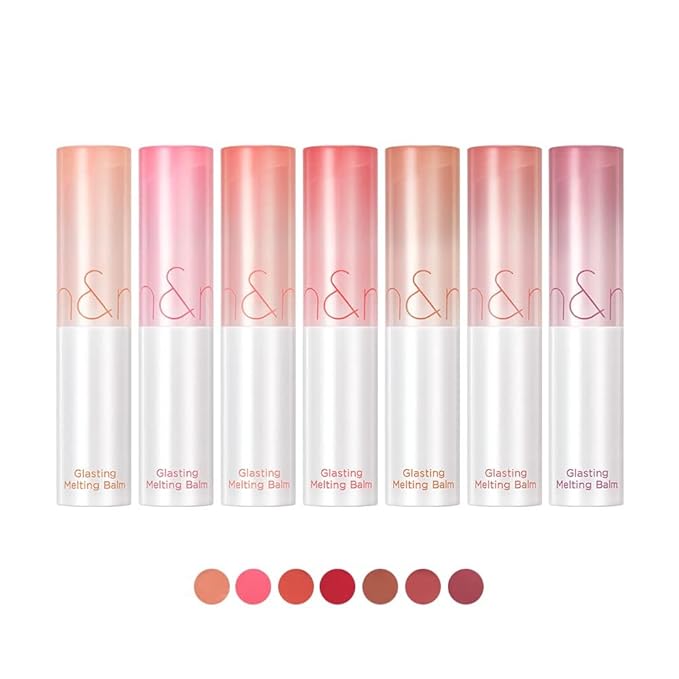 rom&nd GLASTING MELTING BALM 07 Mauve Whip | Hydrating Lip Gloss Stick for Juicy, Crystal-Clear Shine | Non-Sticky, Buildable Sheer Tinted Lip Balm
