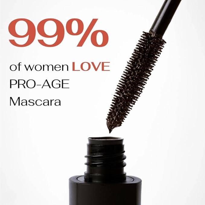 Cellmetics Mascara for Older Women 60 Plus, Volumizing & Lengthening Tubing Mascara with Lash Growth Effect, Hypoallergenic, Smudge-Free and Gentle for Sensitive Eyes (Brown)