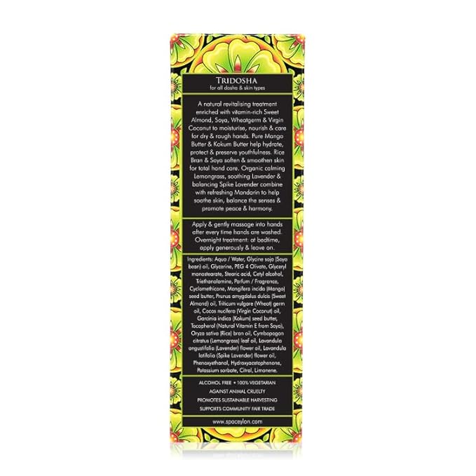 SPA CEYLON LEMONGRASS MANDARIN INTENSIVE HAND CREAM| Natural Cleanser | Lemongrass & Mandarin | Soften skin | Hydrating | Suitable for all skin types