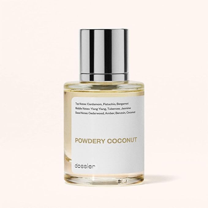 Dossier - Powdery Coconut 1.7 Fl oz (50ml) - Perfume Inspired by T.Ford Soleil Blanc - Pure Infused - Paraben Free - Vegan - For Women Men Unisex