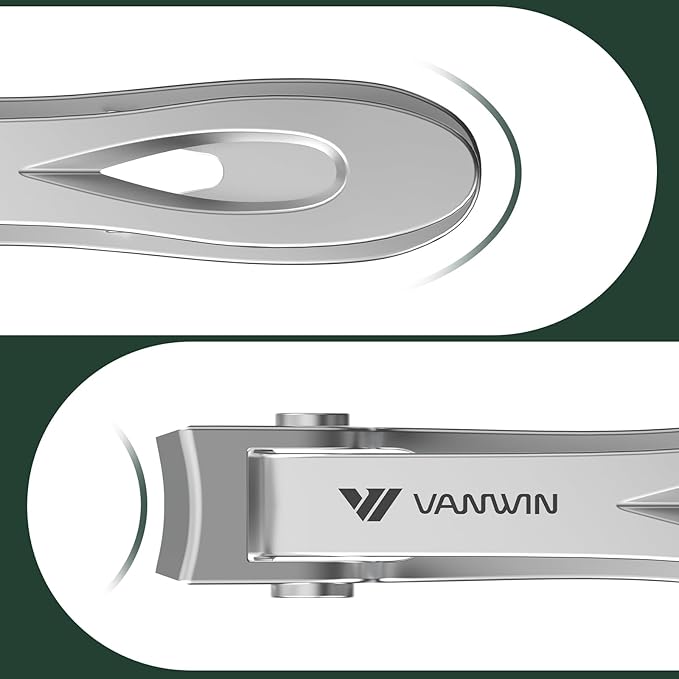 Nail Clippers for Men, Heavy Duty Large Toenail Clippers for Thick Nails for Seniors with Wide Opening, Ultra Sharp Slant Curved Blade Toe Nail Clipper for Thick Toenails and Ingrown Nails