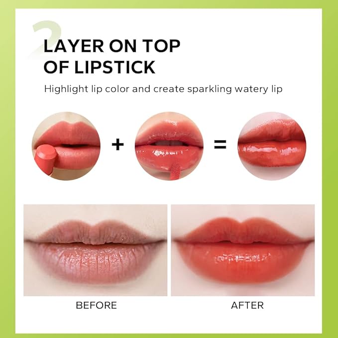 Beauty Glazed 2Pcs Lip Oil and Lip Liner Set, Gradient Brown Lip Liner and Lipstick Lip Combo Set, Smooth Glossy Finish Lip Glow Oil for Black Women (2, Coffee Bean Set)