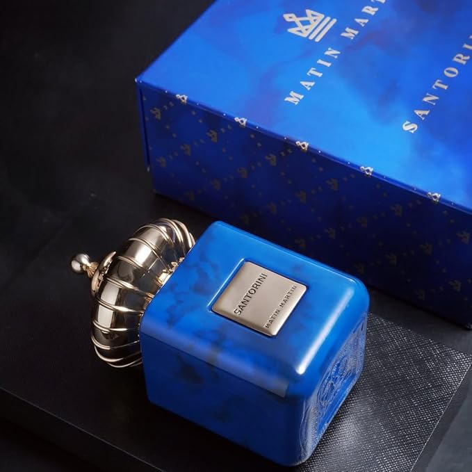 Matin Martin Santorini for Unisex - Arabian Perfume for Women & Men - Long Lasting Spicy Woody Fragrance with Citrus, Floral, Musk, Fresh, Moss Notes - Arabic Cologne - Travel Size - 3.4 oz EDP Spray