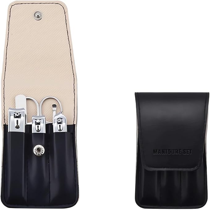 Nail Clipper Set, 6 Pcs Toenail Clippers, Stainless Steel Fingernail Clipper, and PU Leather Manicure Set, Purse Essentials Travel Nail Kit Gift Ideas