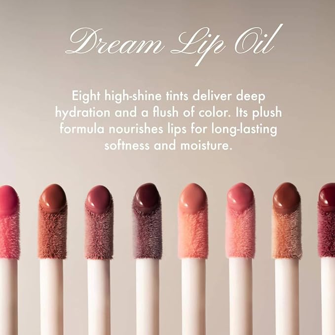 Summer Fridays Dream Lip Oil - Tinted Lip Oil with Moisturizing Sheer Coverage, High-Shine and Deep Hydration - Non-Sticky Formula for Long-Lasting Softness - Rose Bud (0.15 Oz)