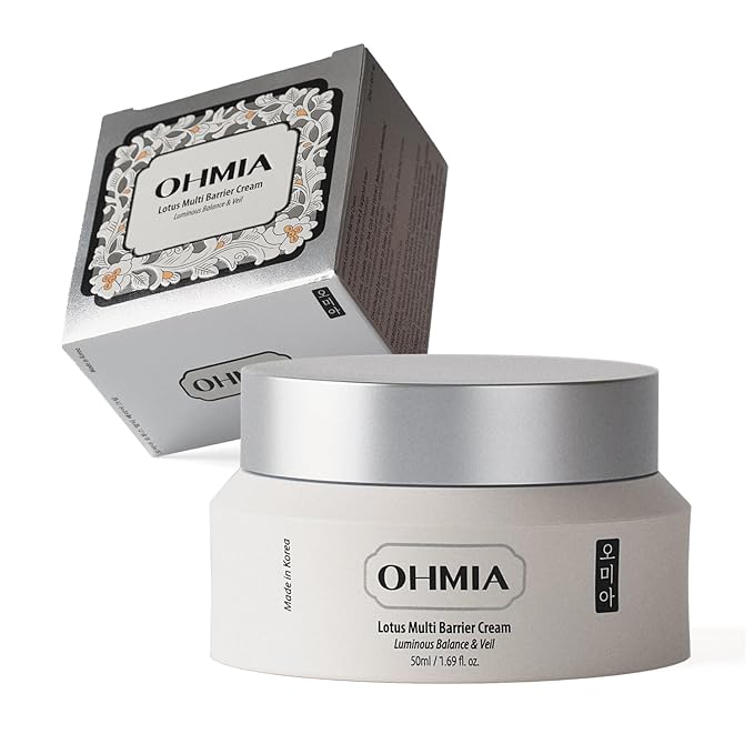 Korean Anti-Aging & Firming Face Moisturizer - Lotus Multi Barrier Cream with Niacinamide & Rice - Soothing for Sensitive Skin - Fragrance-Free - 1.69 fl oz