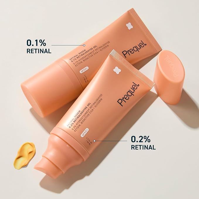 Prequel Skin Retinal Renew – 0.2% Retinaldehyde Gel with Ectoin, Cica & Jojoba Oil – Smooths Texture, Firms & Evens Tone – Supports Skin Barrier – Dermatologist Developed – Low-Irritation Retinoid