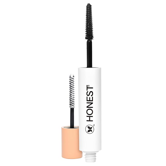 Honest Beauty 2-in-1 Extreme Length Clean Mascara Lash Primer Lengthening Volumizing Cruelty Free Safe for Sensitive Eyes Black .27 fl oz