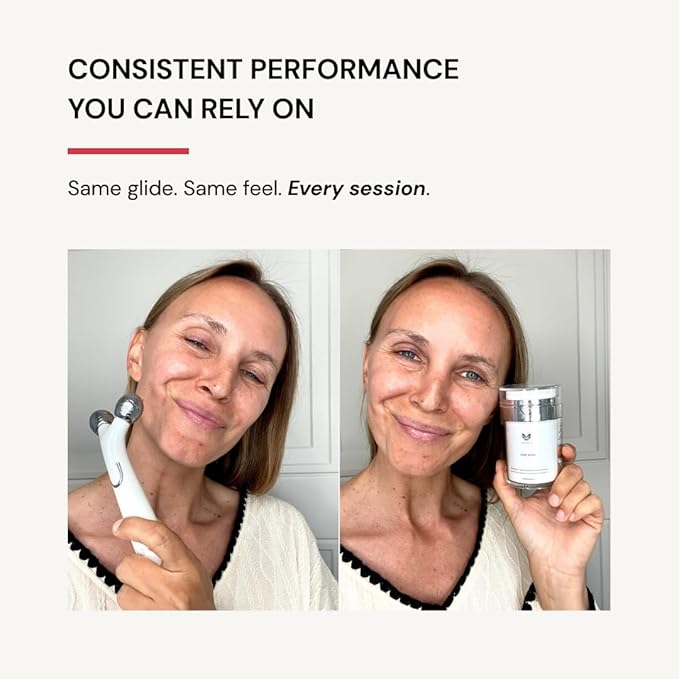 Glow Rose Premium Conductive Gel for Microcurrent & RF Devices Keeps Current Strong for Better Lift & Consistent Results Leave-On, Non-Sticky Performance Skincare
