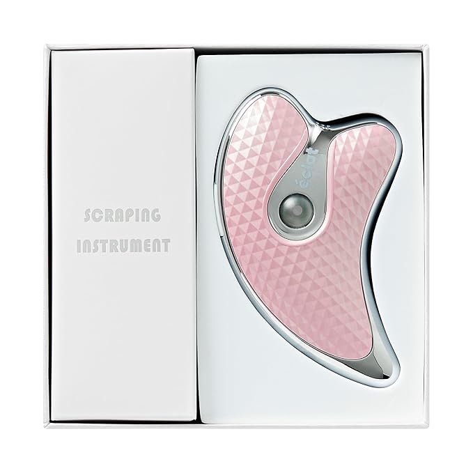 Éclat Gua Sha Facial Massager for Lymphatic Drainage, Face, Neck & Body Scraping Tool, Heated Electric Portable Face Lift Beauty Device, Jawline Shaper, Double Chin Reducer for Firming & Contouring