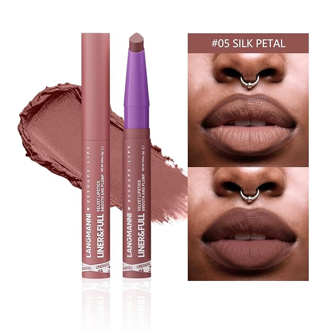 BestLand 6Pcs 2-in-1 Lipstick and Liner Lip Combo Set, Soft Sculpt Nude Collection – Creamy Matte Lip Crayon with Flat Edge Tip, Gradient & Ombre Lip Effect, MLBB Shades, Fuller Looking Lips
