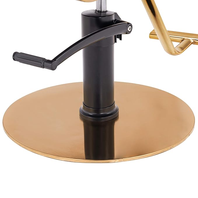 BarberPub Salon Chair Hydraulic Barber Chair Curved Wood Frame Hair Cutting Beauty Spa Salon Styling Equipment 3071 (Green)