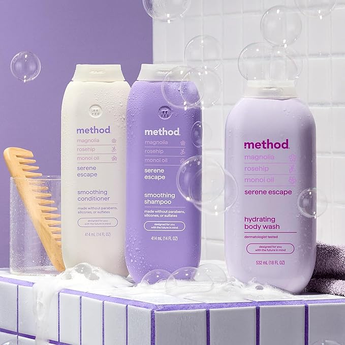 Method Smoothing Conditioner, Serene Escape, Magnolia + Rose Hip + Monoi Oil notes, 13.5oz