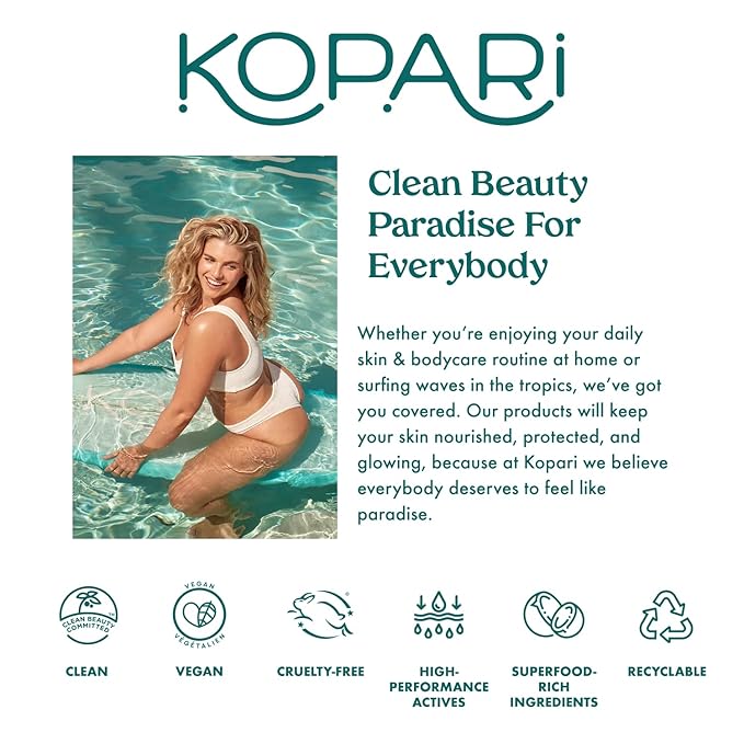Kopari Jumbo Coconut Hydrating Body Wash with Organic Coconut Water, Sea Kelp and Aloe Vera, Luxurious Gel to Foam, Sweet Coconut & Vanilla, 25 oz