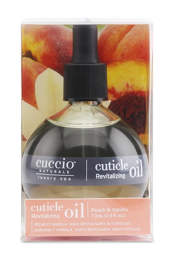 Cuccio Naturale Peach & Vanilla Cuticle Revitalizing Oil – Hydrating Treatment for Dry, Damaged Cuticles and Thin Nails – Paraben-Free, Cruelty-Free Formula – 2.5 oz