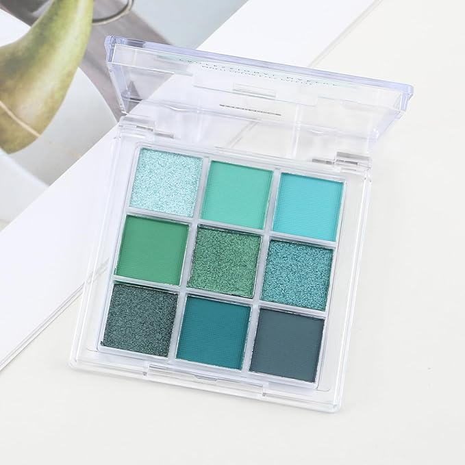 Boobeen Nude Eyeshadow Palette - Matte and Shimmer Makeup, Highly Pigmented Creamy Eye Shadow Powder, Create a Neutral Eye Look, Long Wearing,Easy to Build Dramatic Glamour Looks (Green)