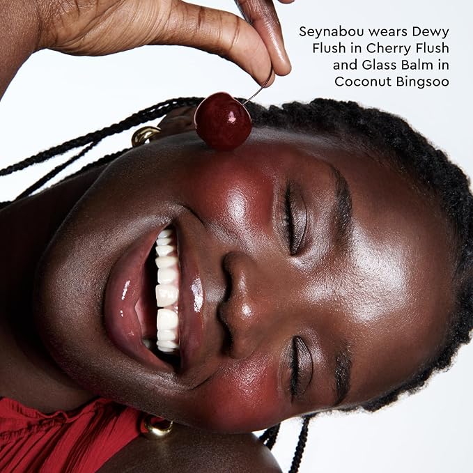 Glow Recipe Niacinamide Dewy Flush Tinted Liquid Blush Serum - Glowy Blush for Cheeks to Smooth, Hydrate & Brighten - Liquid Korean Makeup with Buildable Soft Pink Tint - Cherry Flush (0.4 oz)