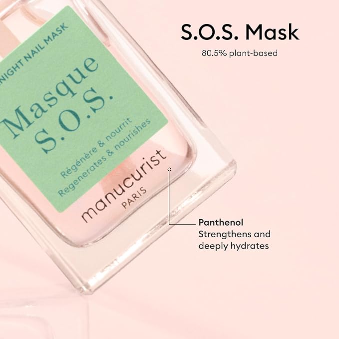 Manucurist Duo Day & Night - Routine for Soft or Damaged Nails - Nail Kit : 1 Nail Strengthener and Growth Serum, 1 Nail Night Mask - Express Nail Care Treatment - Intense Repair - Vegan