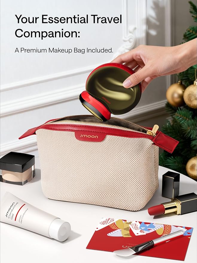 JMOON Face Lift Gift Collection, Microcurrent Facial Device, Medical Grade Red & Infrared Light Therapy for Face, Lifts, Firms, Smooths Wrinkles with 4 Modes & 5 Intensity Levels