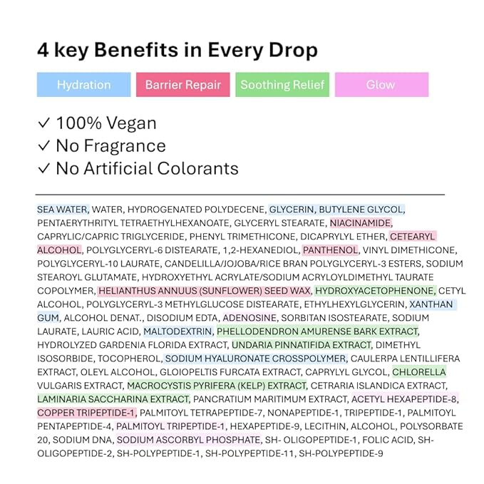 DEEPERCENT Bluewater Marine Barrier PDRN Face Cream - Night Cream Face Moisturizer Dewy Skin Deep Hydration Hyaluronic Acid Peptide Vegan Fragrance Free Sensitive Skin Korean Skin Care (1.69 fl oz)