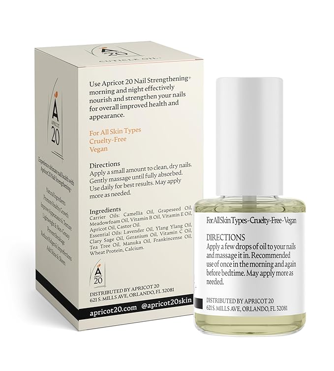 Nail Strengthening Oil Plus for Hands & Feet, Enhanced Growth & Repair for Damaged, Fungus, & Weak Nails, Nourishing 25 Essential & Carrier Oils Formula - 0.33 fl oz