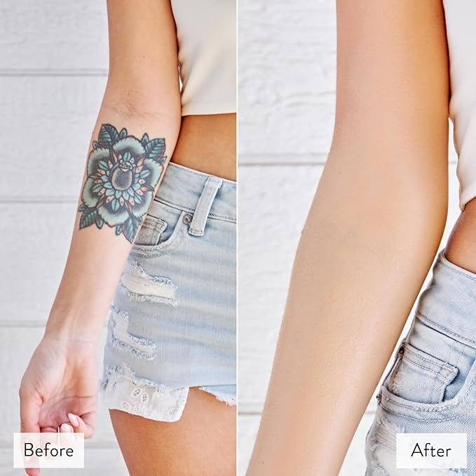 Best Bronze Bombshell Body Makeup - Tattoo Cover Up Makeup & Body Foundation Waterproof - Tattoo Concealer Waterproof for Scars, Varicose Veins Cover Up & Leg Foundation (C5 Peachy Beige)