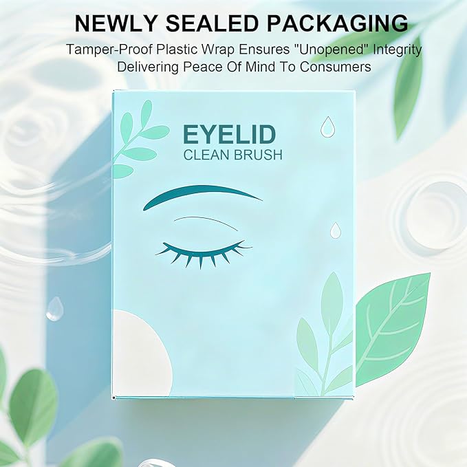 Eyelid Brush with Soft Silicone for Sensitive Eyelids,Gently Deeply Clean Eyelid Margins,Removes Dirt,Oil.Blepharitis,MGD and Dry Eyes Relief,Lid Scrubbing Device,Eyelid Cleanser Partner 10pcs