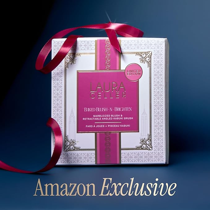 LAURA GELLER NEW YORK Limited Edition Baked Blush-n-Brighten Marbleized Blush - Skyline Sunset - Pink Color for Cheeks