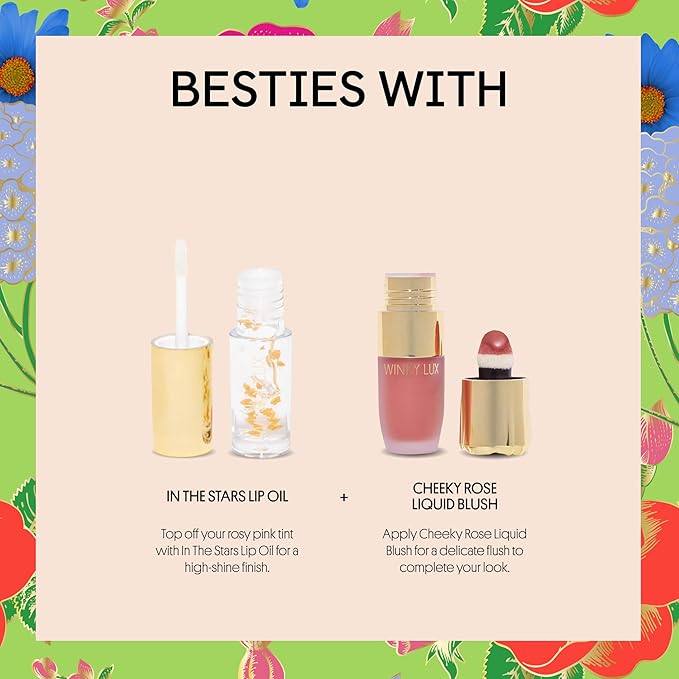 Winky Lux Flower Balm, pH Lip Balm, Color Changing Lipstick and Tinted, Vegan & Cruelty Free Lip Balm, Hydrate & Plump, Sheer Pink Lipstick, Blue Flower with Vanilla Scent