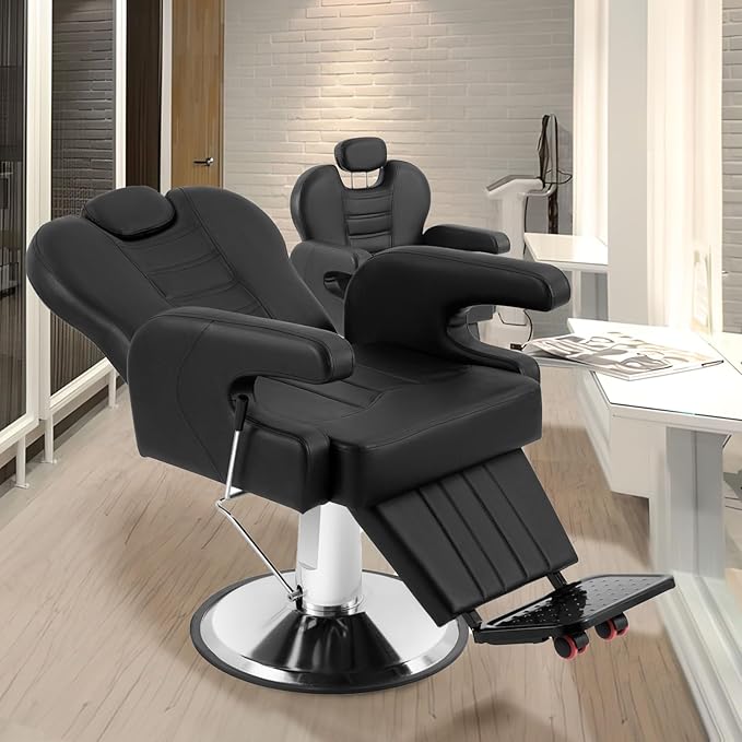 Salon Chair for Hair Stylist, 360 Degree Rotating Barber Chair Heavy Duty Hydraulic Pump Barber Chair, Spa Beauty Equipment for Hair Stylists, Tattoo Artists, Cosmetologists