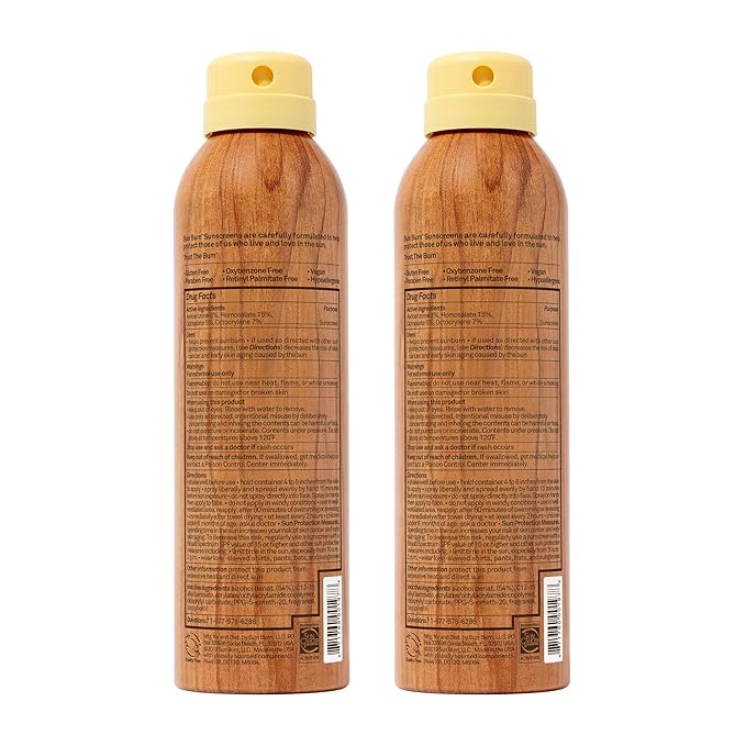 Sun Bum Original SPF 50 Sunscreen Body Spray - Broad Spectrum Moisturizing Sunscreen with Vitamin E - Hawaii 104 Act Compliant (Made without Octinoxate & Oxybenzone) - 6 oz (Pack of 2)