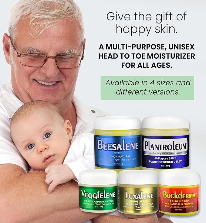 Beesaluxe Veggielene - 100% Natural, Vegan & Hypoallergenic Alternative to Petroleum Jelly - Unpetroleum - Lips, Hands, Baby, Makeup Remover and More (8 Ounce)