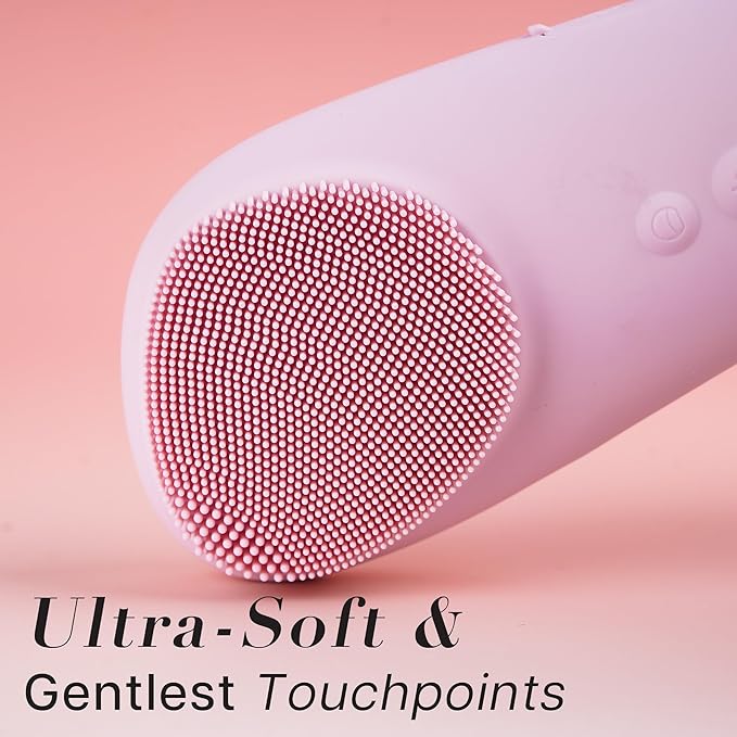 VRAIKO PorePure Silicone Face Scrubber | 2-in-1 Facial Cleansing Brush & Skin Spatula Duo | Blackhead Remover Pore Cleaner for Face & Nose | IPX7 Waterproof Exfoliating Massager Deep Cleansing