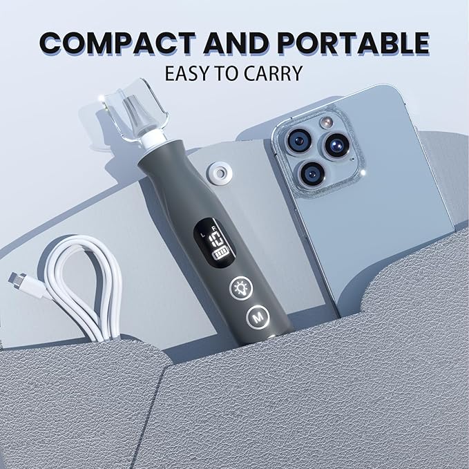 Electric Nail File Drill, Cordless 2000 mAh Rechargeable Nail Filer Electric 12 in 1 Kit Nail Grinder Tool Portable Professional Nail Dril Machine for Acrylic Manicure and Thick Toenails Grinder Care