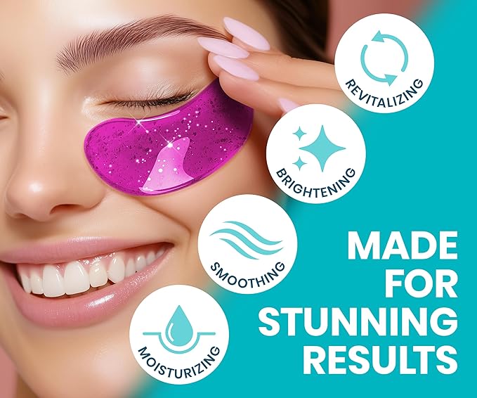 Stylia Collagen & Vitamin C Under Eye Patches for Puffy Eyes & Dark Circles - Depuffing, Hydrating & Firming Under Eye Mask with Hyaluronic Acid - Stocking Stuffers for Teen Girls, Vegan (6 Pairs)