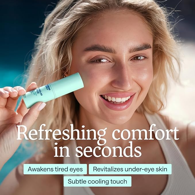 Korean Under Eye Balm Stick - Hydrating Eye Cream for Dark Circles and Puffiness, Wrinkles and Fine Lines - Lightweight Alternative to Serum - Moisturizing Korean Skin Care with Niacinamide, Vitamin E