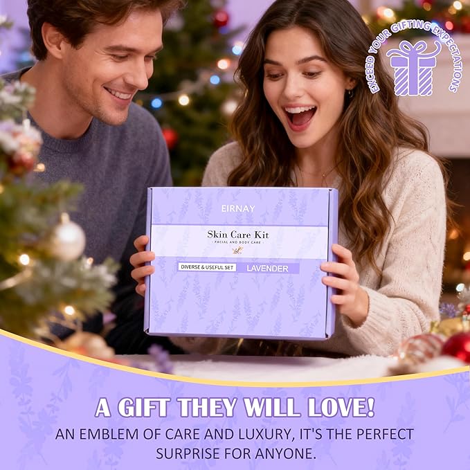 Gifts for Women, Spa Gifts Basket for Women, 21pcs Lavender Bath and Body Gift Basket, Self Care Gifts, Facial Skin Care Set, Birthday Gifts for Mom, Wife, Girlfriend, Sister