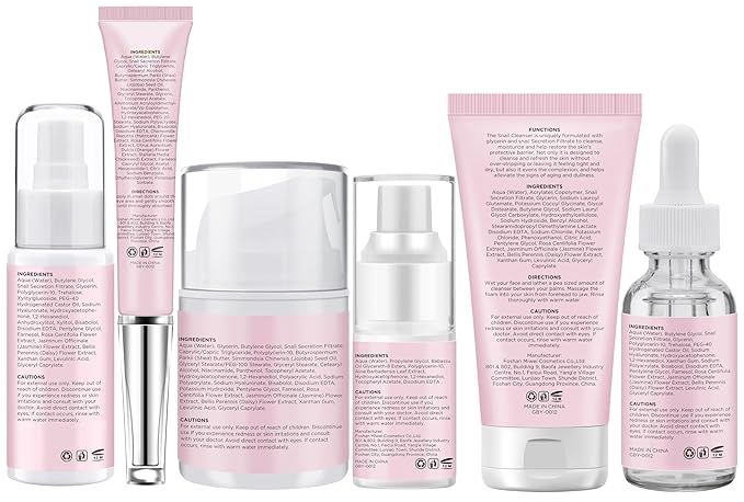 Skincare Gifts Set for Women,Skin Care Set Kit,Hydrating Moisturing Repairing Soothing Snail Mucin Facial Skin Care Routine Kit for Dull Skin & Dry Skin,Travel Skin Care Gift Set Women Teens Mom Wife