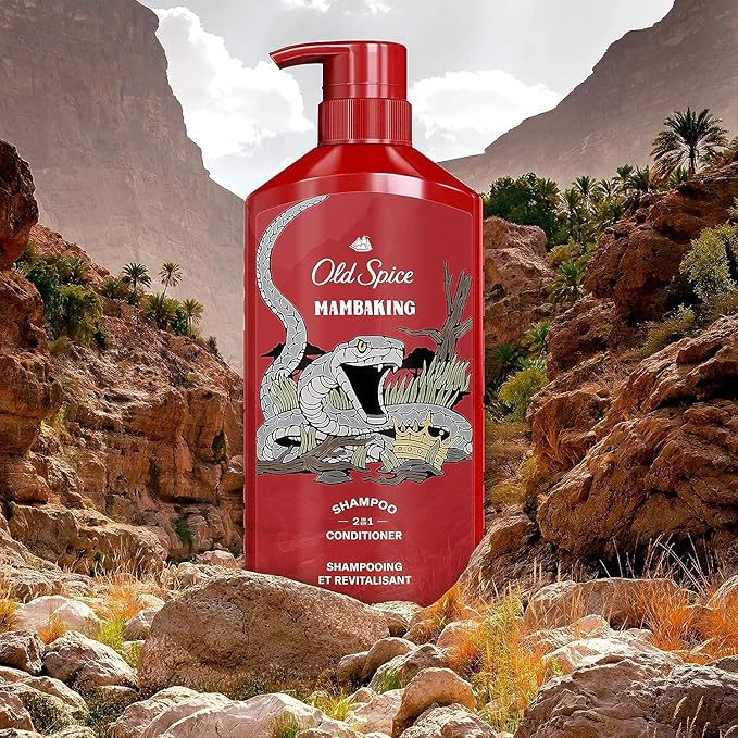 Old Spice MambaKing 2-in-1 Shampoo and Conditioner Set for Men, Healthier, Fuller, More Moisturized Looking Hair, 21.9 Fl Oz Each, Twin Pack