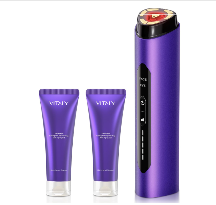 Skin Tightening Face Machine, Facial Massager Light Therapy for Face, 3 in 1 Microcurrent Facial Device Home Use Anti-Aging Device, 5 Level for Facial Firming, Wrinkle, Lifting, Toning, Glow Boost