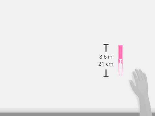 3 Row Styling Comb For Detangling, Defining And Separating Curls (Pink)