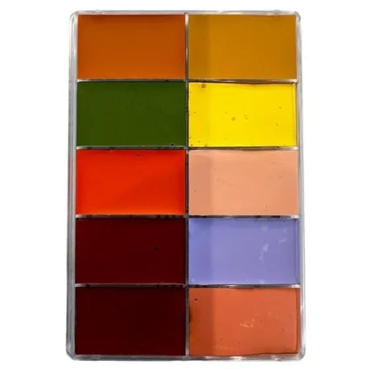 MAQPRO 10 Color Cream Makeup Palette | Tattoo Correctors, Professional Tattoo Correctors Palette, Blendable Cream Formula, 10 Pan