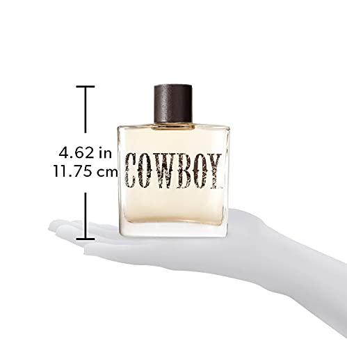 Cowboy Cologne for Men by Tru Western, 3.4 fl oz, Rugged Woodsy Fragrance, Fresh Moss, Juniper, Sage, Mahogany Woods, Long Lasting, Woody, Spicy, Earthy Masculine Scent