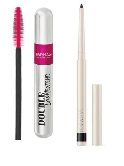 Farmasi Double Lash Extend Mascara & Long Lasting Eye Pencil (Black Color)